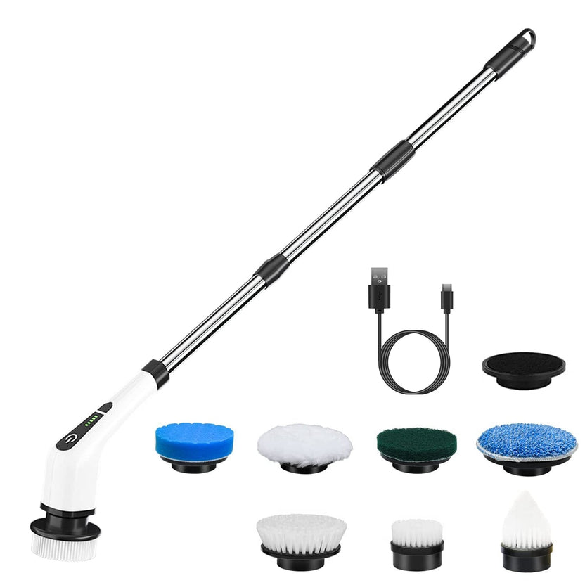9-in-1 Rechargeable Electric Spin Scrubber | Cordless Power Cleaning Brush