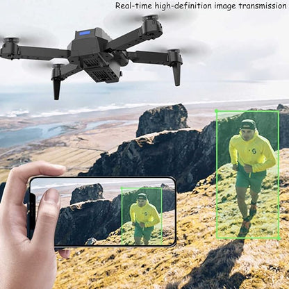 طائرة E88 Pro القابلة للطي بدون طيار مزودة بكاميرا مزدوجة بدقة 4K وواي فاي FPV