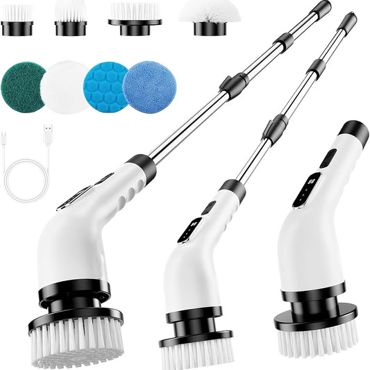 9-in-1 Rechargeable Electric Spin Scrubber | Cordless Power Cleaning Brush